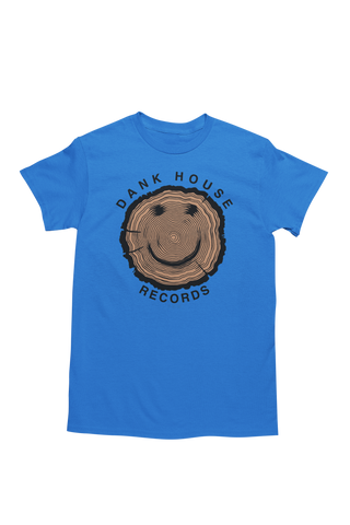 BRAND NEW! Happy Wood Dank House Records tee - Blue