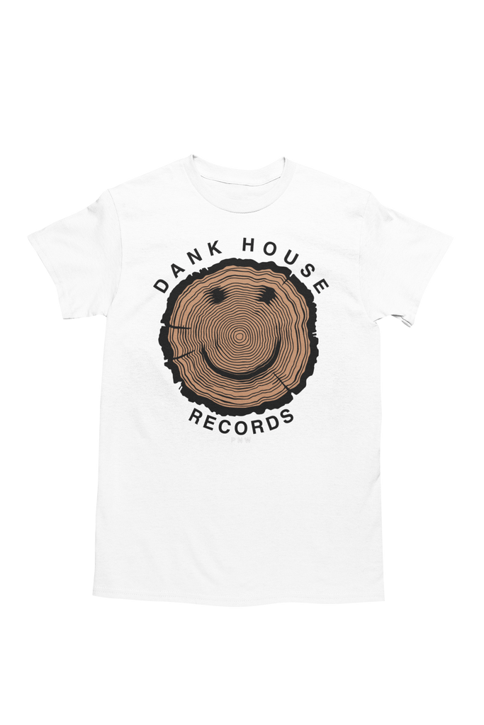 Brand New! Happy Wood Dank House Records tee - White