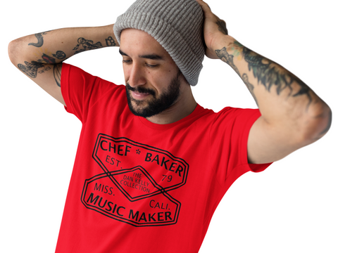 Mens Chef Baker Music Maker T-Shirt
